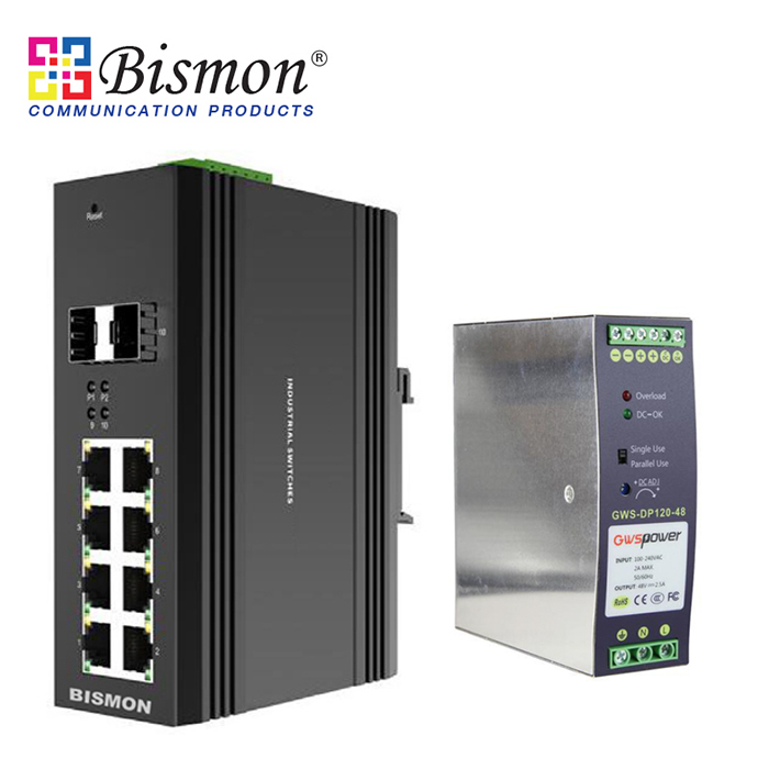 8x10/100/1000Base-T to 2x1000Base-X Industrial Switch Managed